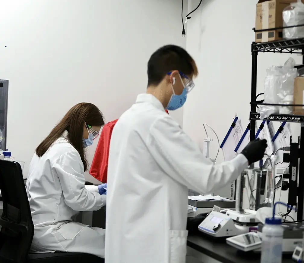 Scientist working in lab