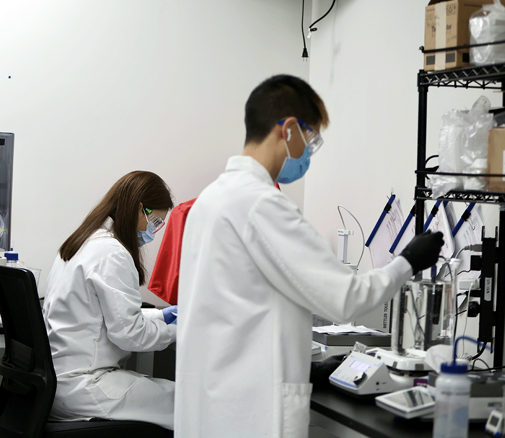 Scientist working in lab